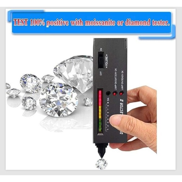 1 CT Genuine Moissanite 5 Stone Huggie Hoop Earrings Sterling Silver - Picture 10 of 10